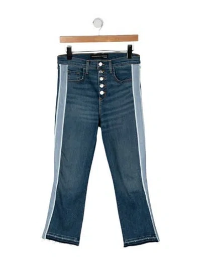 Pre-owned Veronica Beard High-rise Flared Jeans In Blue