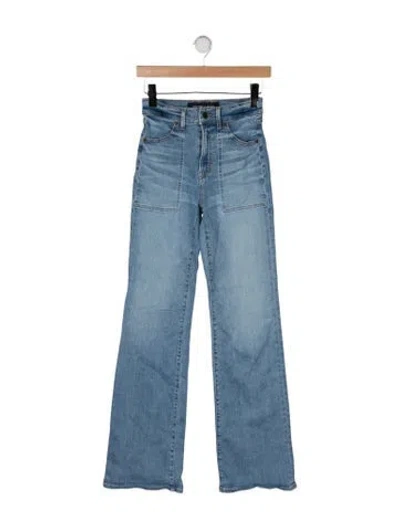 Pre-owned Veronica Beard High-rise Flared Jeans In Blue
