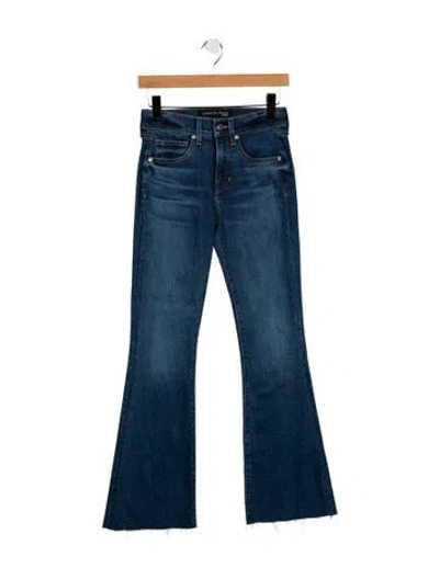 Pre-owned Veronica Beard High-rise Flared Jeans In Blue
