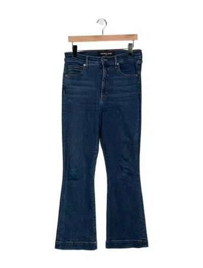 Pre-owned Veronica Beard High-rise Flared Jeans In Blue