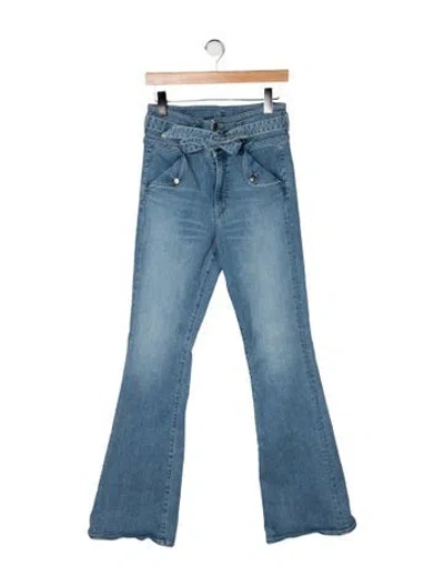 Pre-owned Veronica Beard High-rise Flared Jeans In Blue