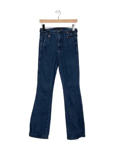 Pre-owned Veronica Beard High-rise Flared Jeans In Blue