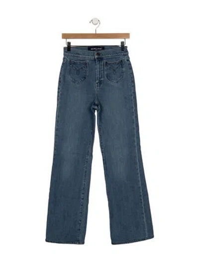 Pre-owned Veronica Beard High-rise Flared Jeans In Blue