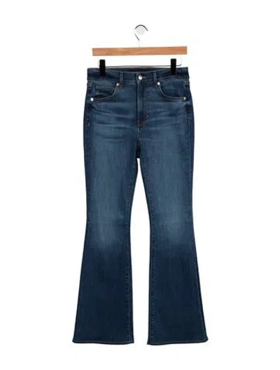 Pre-owned Veronica Beard High-rise Flared Jeans In Blue