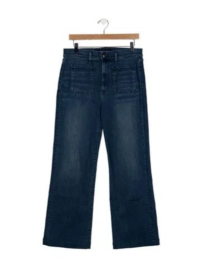 Pre-owned Veronica Beard High-rise Flared Jeans In Blue