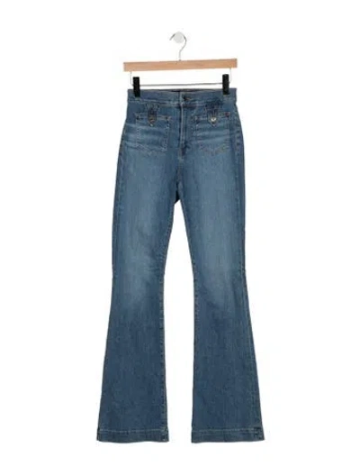 Pre-owned Veronica Beard High-rise Flared Jeans In Blue