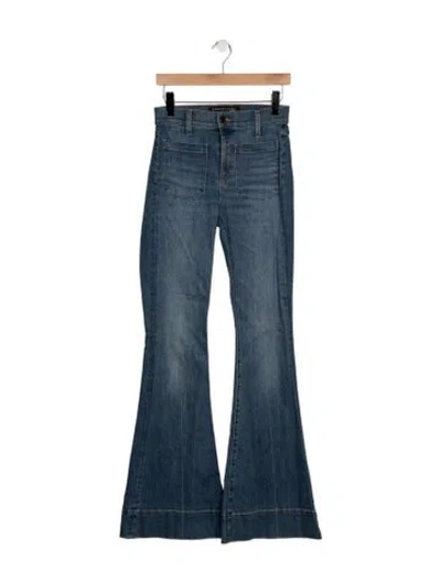 Pre-owned Veronica Beard High-rise Flared Jeans In Blue