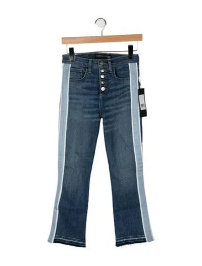 Pre-owned Veronica Beard High-rise Flared Jeans In Blue