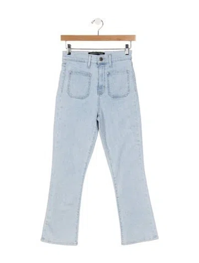 Pre-owned Veronica Beard High-rise Flared Jeans In Blue