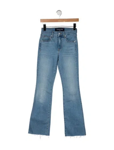 Pre-owned Veronica Beard High-rise Flared Jeans In Blue