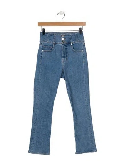 Pre-owned Veronica Beard High-rise Flared Jeans In Blue