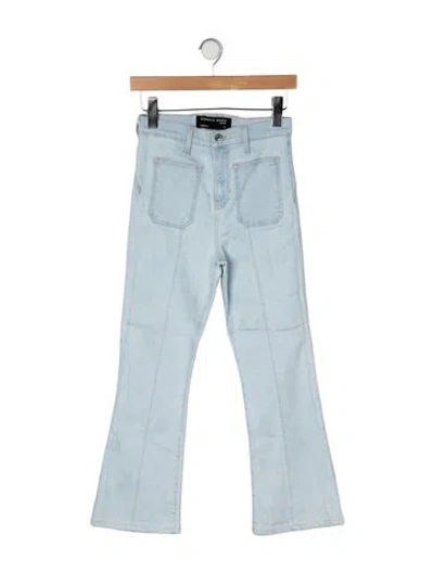 Pre-owned Veronica Beard High-rise Flared Jeans In Blue