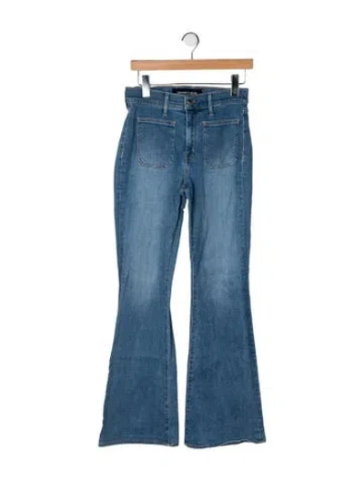 Pre-owned Veronica Beard High-rise Flared Jeans In Blue