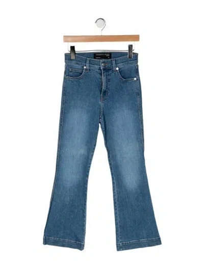 Pre-owned Veronica Beard High-rise Flared Jeans In Blue