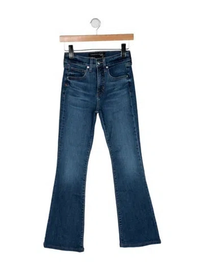 Pre-owned Veronica Beard High-rise Flared Jeans In Blue