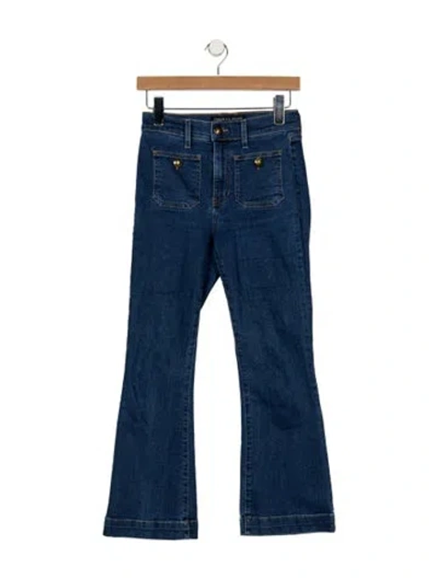 Pre-owned Veronica Beard High-rise Flared Jeans In Blue