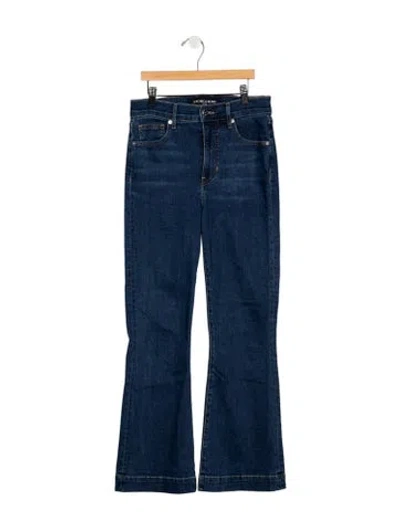 Pre-owned Veronica Beard High-rise Flared Jeans In Blue