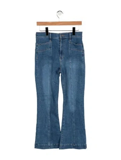 Pre-owned Veronica Beard High-rise Flared Jeans In Blue