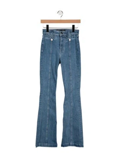 Pre-owned Veronica Beard High-rise Flared Jeans In Blue
