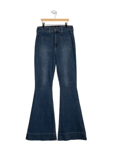 Pre-owned Veronica Beard High-rise Flared Jeans In Blue