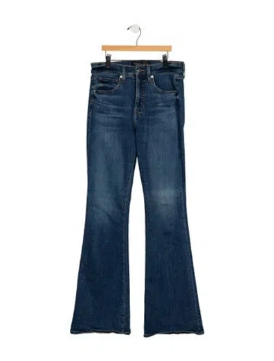 Pre-owned Veronica Beard High-rise Flared Jeans In Blue