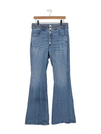 Pre-owned Veronica Beard High-rise Flared Jeans In Blue