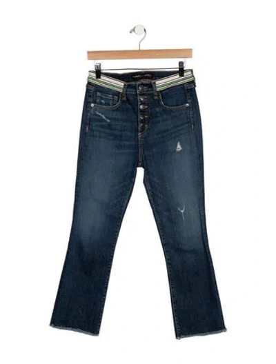 Pre-owned Veronica Beard High-rise Flared Jeans In Blue