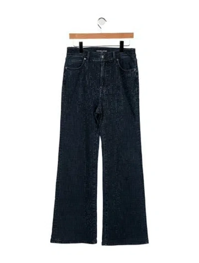 Pre-owned Veronica Beard High-rise Flared Jeans In Blue