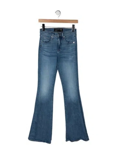 Pre-owned Veronica Beard High-rise Flared Jeans In Blue