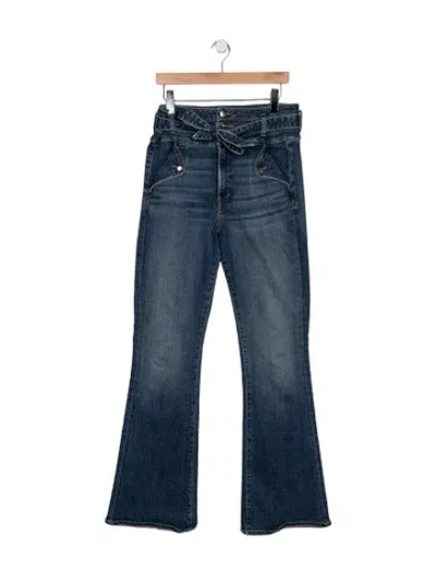 Pre-owned Veronica Beard High-rise Flared Jeans In Blue