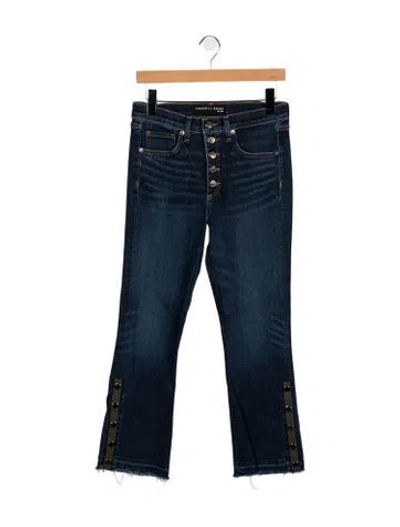Pre-owned Veronica Beard High-rise Flared Jeans In Blue