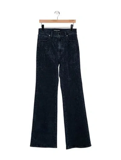 Pre-owned Veronica Beard High-rise Flared Jeans In Blue