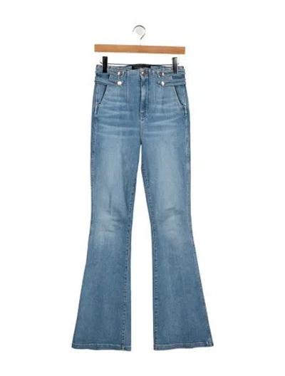 Pre-owned Veronica Beard High-rise Flared Jeans In Blue