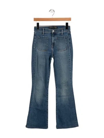 Pre-owned Veronica Beard High-rise Flared Jeans In Blue