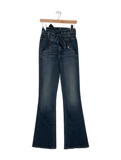 Pre-owned Veronica Beard High-rise Flared Jeans In Blue