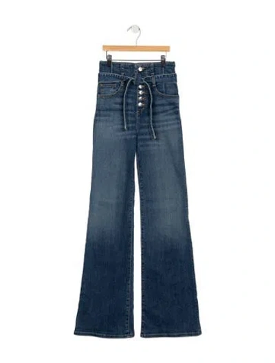 Pre-owned Veronica Beard High-rise Flared Jeans In Blue