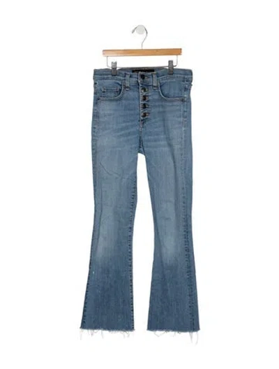 Pre-owned Veronica Beard High-rise Flared Jeans In Blue
