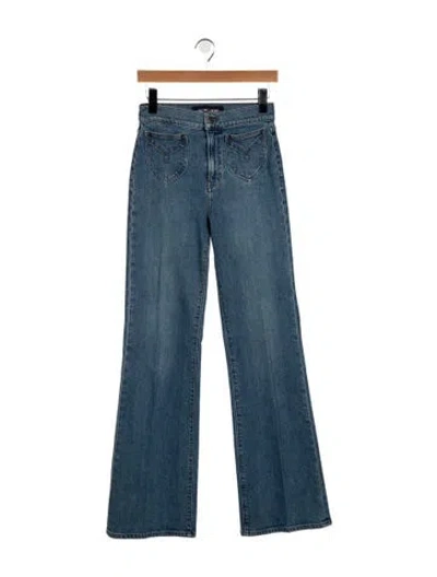 Pre-owned Veronica Beard High-rise Flared Jeans In Blue
