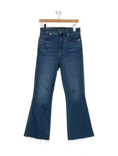 Pre-owned Veronica Beard High-rise Flared Jeans In Blue