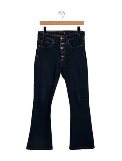 Pre-owned Veronica Beard High-rise Flared Jeans In Blue