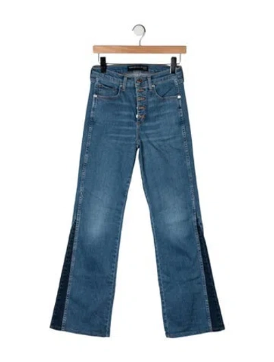 Pre-owned Veronica Beard High-rise Flared Jeans In Blue