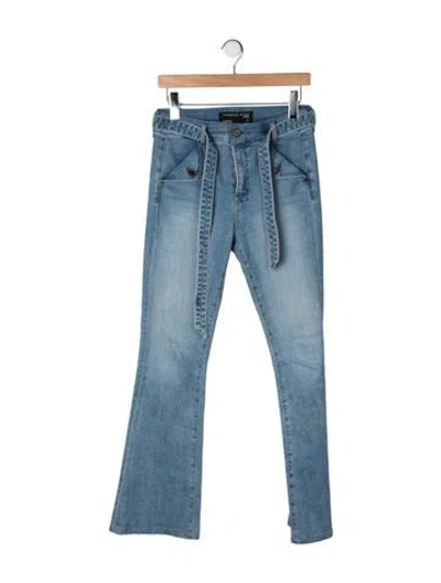 Pre-owned Veronica Beard High-rise Flared Jeans In Blue