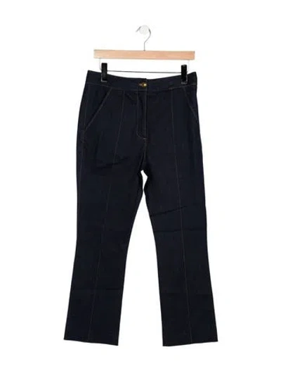 Pre-owned Veronica Beard High-rise Flared Jeans In Blue