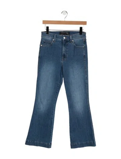 Pre-owned Veronica Beard High-rise Flared Jeans In Blue