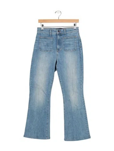 Pre-owned Veronica Beard High-rise Flared Jeans In Blue