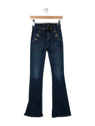Pre-owned Veronica Beard High-rise Flared Jeans In Blue