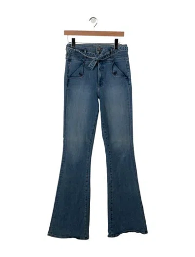 Pre-owned Veronica Beard High-rise Flared Jeans In Blue