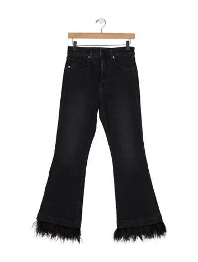 Pre-owned Veronica Beard High-rise Flared Jeans In Blue