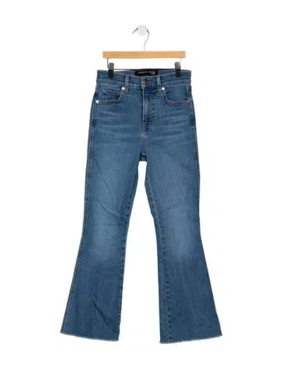 Pre-owned Veronica Beard High-rise Flared Jeans In Blue