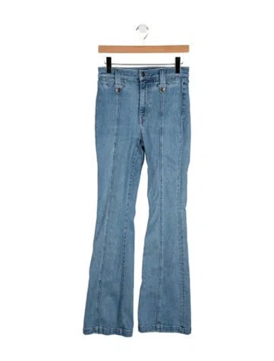 Pre-owned Veronica Beard High-rise Flared Jeans In Blue